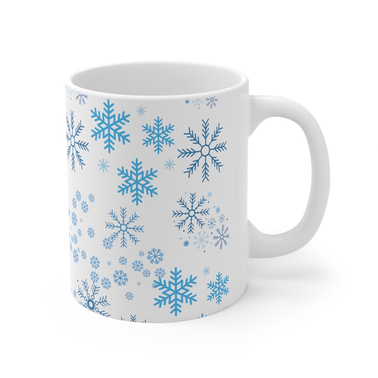 Ceramic Mug 11oz with pretty Snow Flake design.